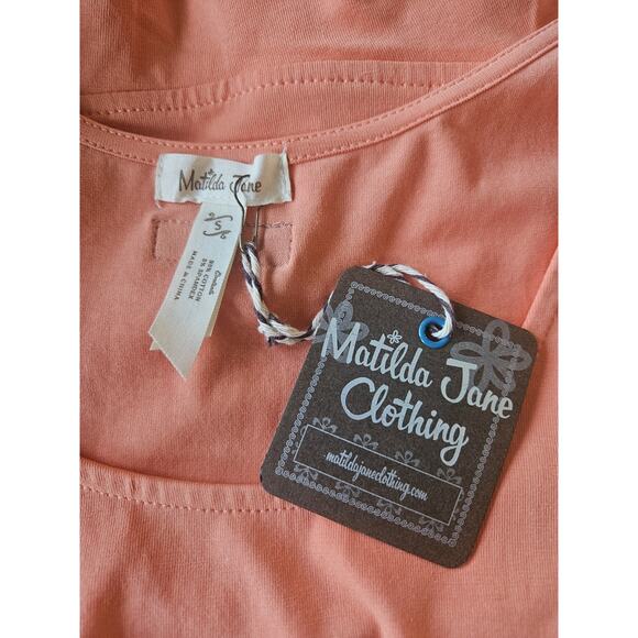 NWT Matilda Jane Womens SMALL Peplum Tier Ruffle Top Tee Happy & Free Dream Puff - Picture 7 of 8